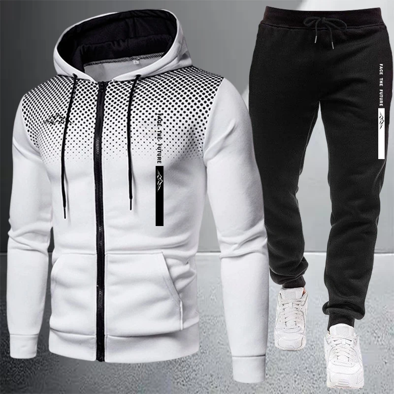 Winter Clothing Uae - ホットセール メンズジャケット トラックスーツ カジュアル ジップアップ ドット柄