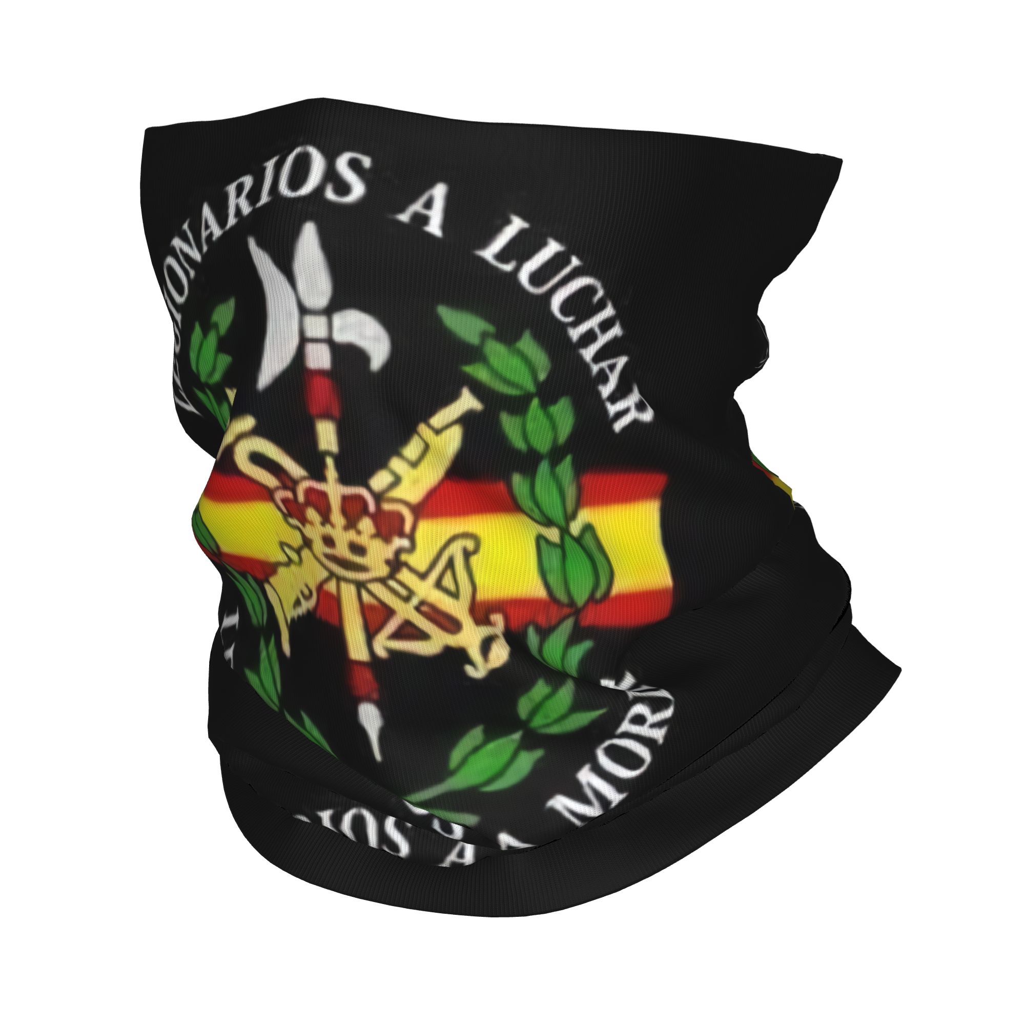 Wool Balaclava Knit - スペイン軍団カスタムバンダナネックゲイター防風フェイススカーフカバー男女兼用スペインの国章ヘッドウェアチューブバラクラバ