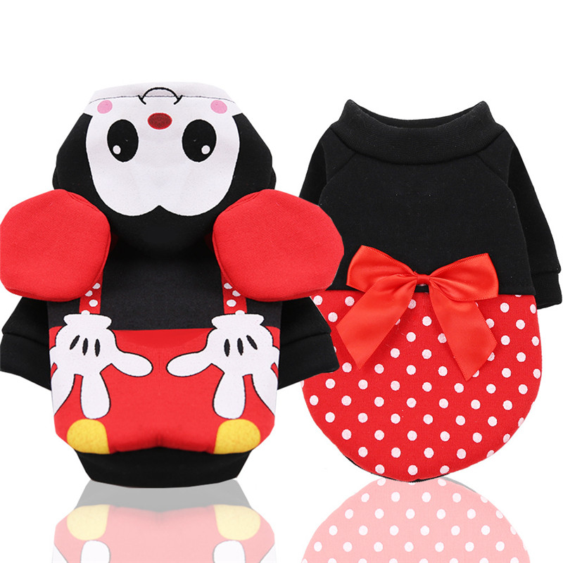 Winter Clothing For Babies - 犬と猫のフード付きスウェットシャツ,秋と冬のカップルのためのかわいい服,新年の服,漫画のマウス,赤ちゃんのための