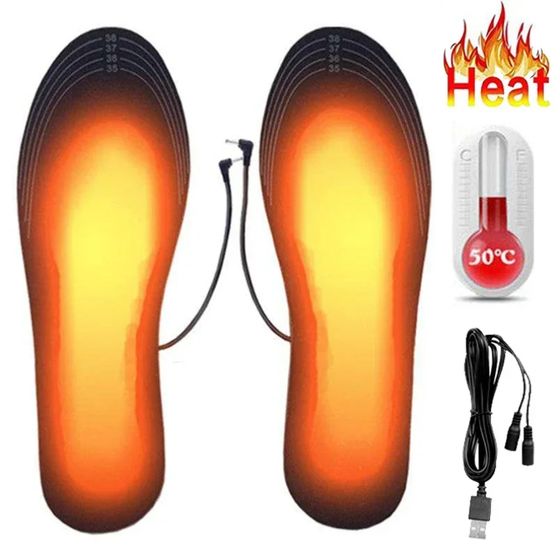 Heated Insole Rechargeable - USB 充電式加熱インソールサイズ 35-46 DIY カスタマイズ可能な電気加熱靴パッド屋外スキー冬フットウォーマー