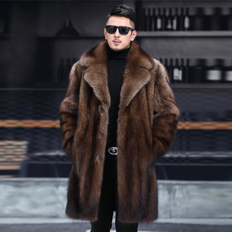 Winter Clothing Uae - メンズ 秋/冬 トップコート フェイクファー 厚手 暖かい