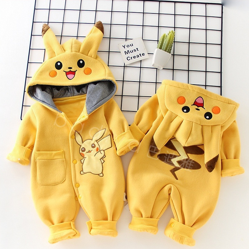 Winter Clothing For Babies - 漫画ポケットモンスターベビーパジャマ新生児かわいい冬長袖子供ロンパース服赤ちゃん幼児の服カバーオールギフト