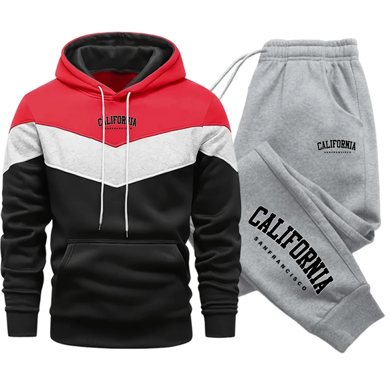 Warm Winter Clothing - メンズファッション トレーニングウェア プリント カジュアル パーカー スウェットシャツ
