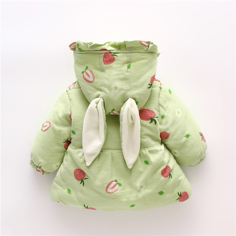 女の赤ちゃんコート冬コート冬イチゴサーマルフード付き女の子ジ - Winter Clothing For Babies のレビューと価格