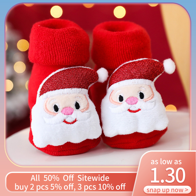 かわいいベビークリスマスソックス冬暖かい幼児綿靴下漫画クリス - Winter Clothing Activities For Toddlers のレビューと価格
