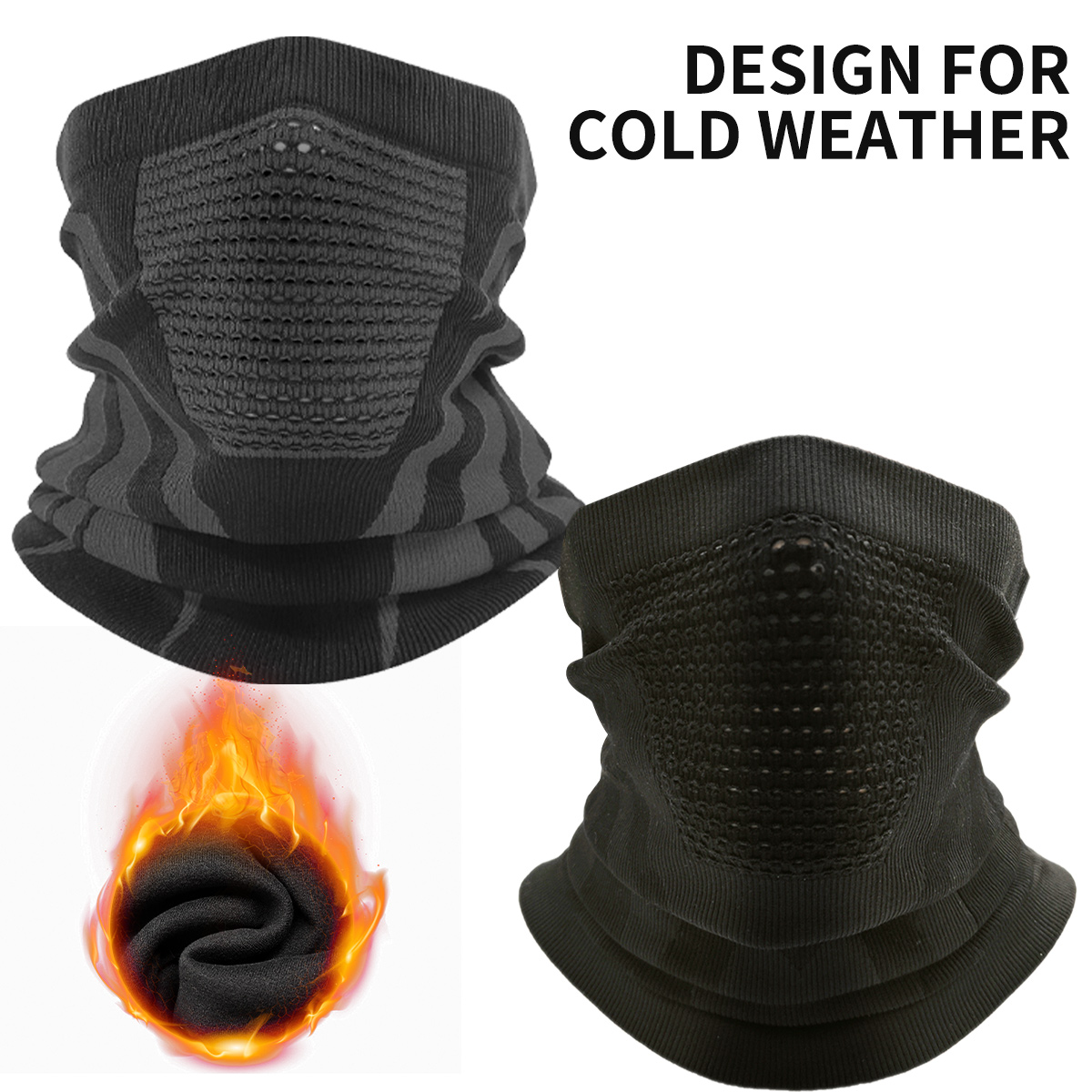 冬用ネックウォーマー ゲイター 暖かいポーラーフリース バラ - Wool Balaclava Knit のレビューと価格