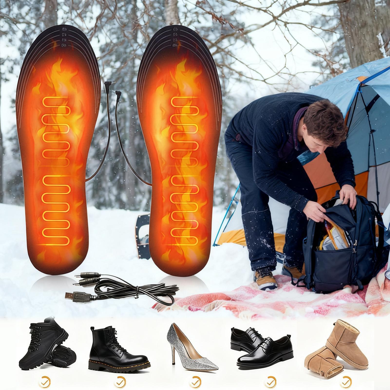 USB充電式加熱インソール、スキー、ハイキング、氷上釣り、屋 - Heated Insole Rechargeable のレビューと価格