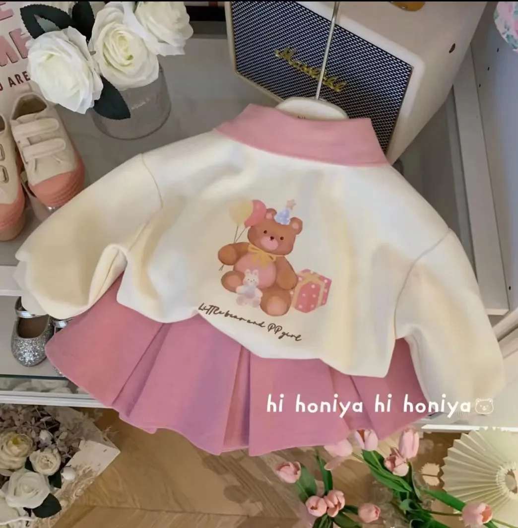 クマの絵が描かれた子供服セット,トップスとスカート,女の赤ち - Winter Clothing Activities For Toddlers のレビューと価格
