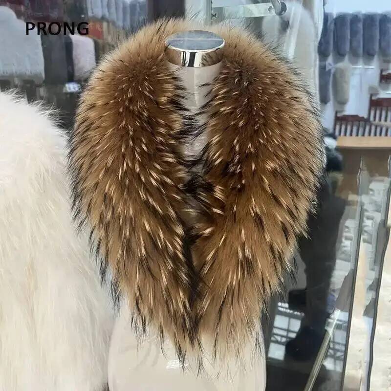 天然アライグマの毛皮の襟,女性用,本物の毛皮のスカーフ,豪華 - Winter Clothing Uae のレビューと価格
