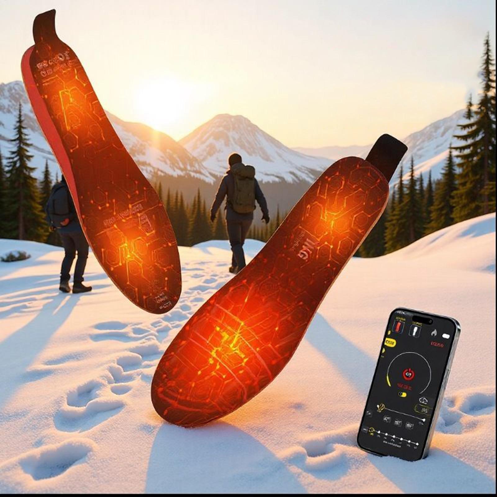 4300mAh 加熱インソール アプリ制御 充電式フットウォ - Heated Insole Rechargeable のレビューと価格