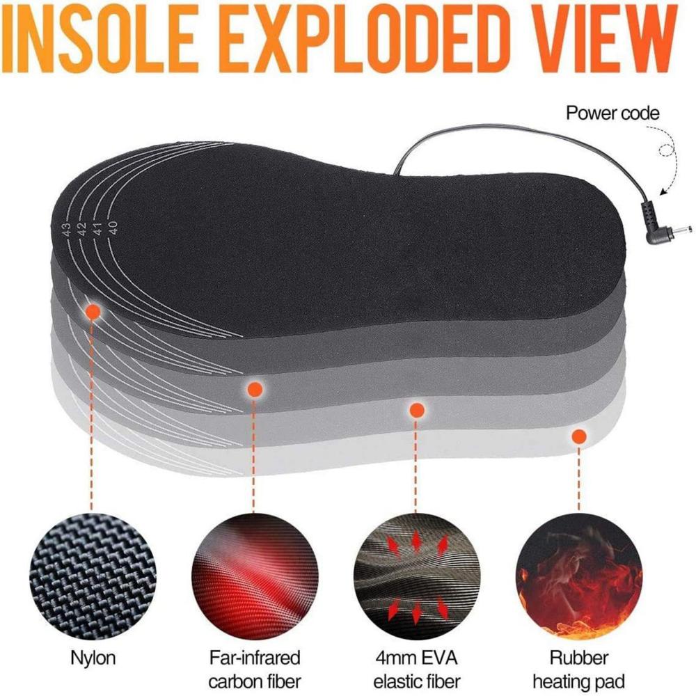 Tolex USB充電式加熱インソール DIYサイズ35-4 - Heated Insole Rechargeable のレビューと価格