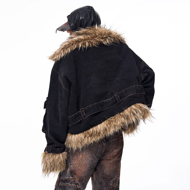 LUZHEN ファッション 個性的なフェイクファー スプライ - Winter Clothing Uae のレビューと価格