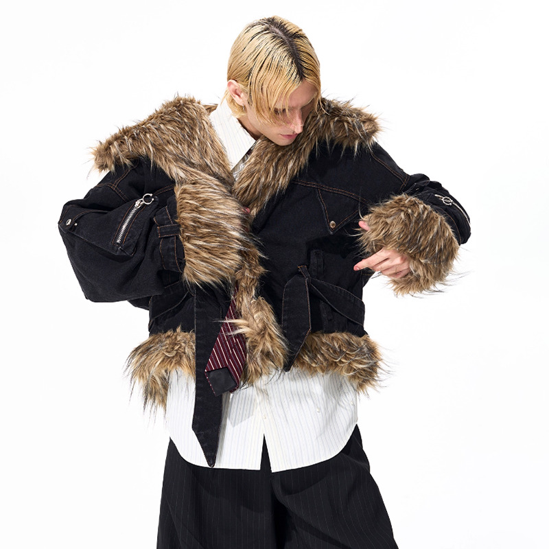 LUZHEN ファッション 個性的なフェイクファー スプライ - Winter Clothing Uae のレビューと価格