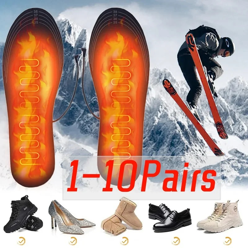 USB 加熱靴インソール電気足温パッド足温器靴下パッドマット - Heated Insole Rechargeable のレビューと価格