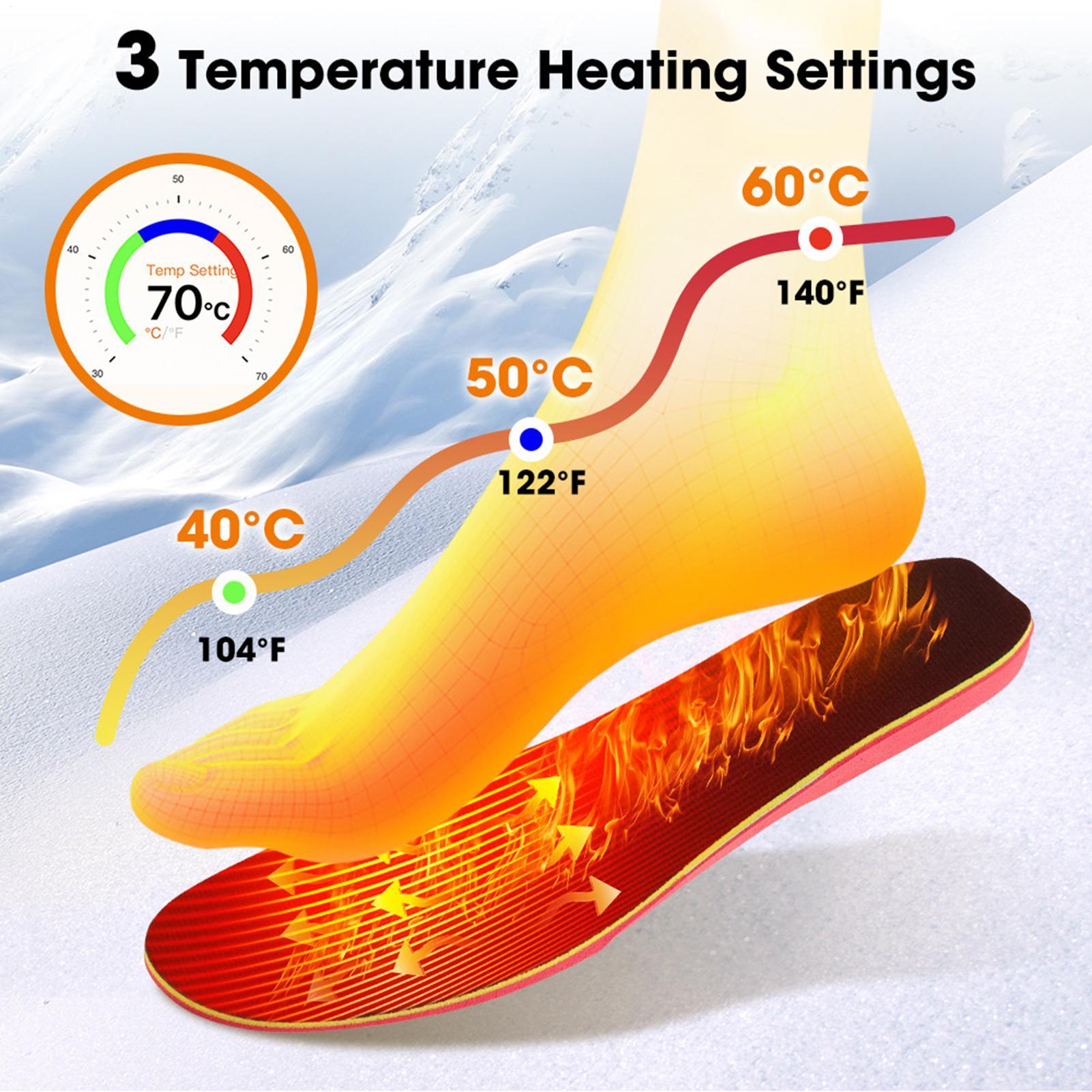 Seanker 加熱インソール 3000mAh 充電式暖かい - Heated Insole Rechargeable のレビューと価格