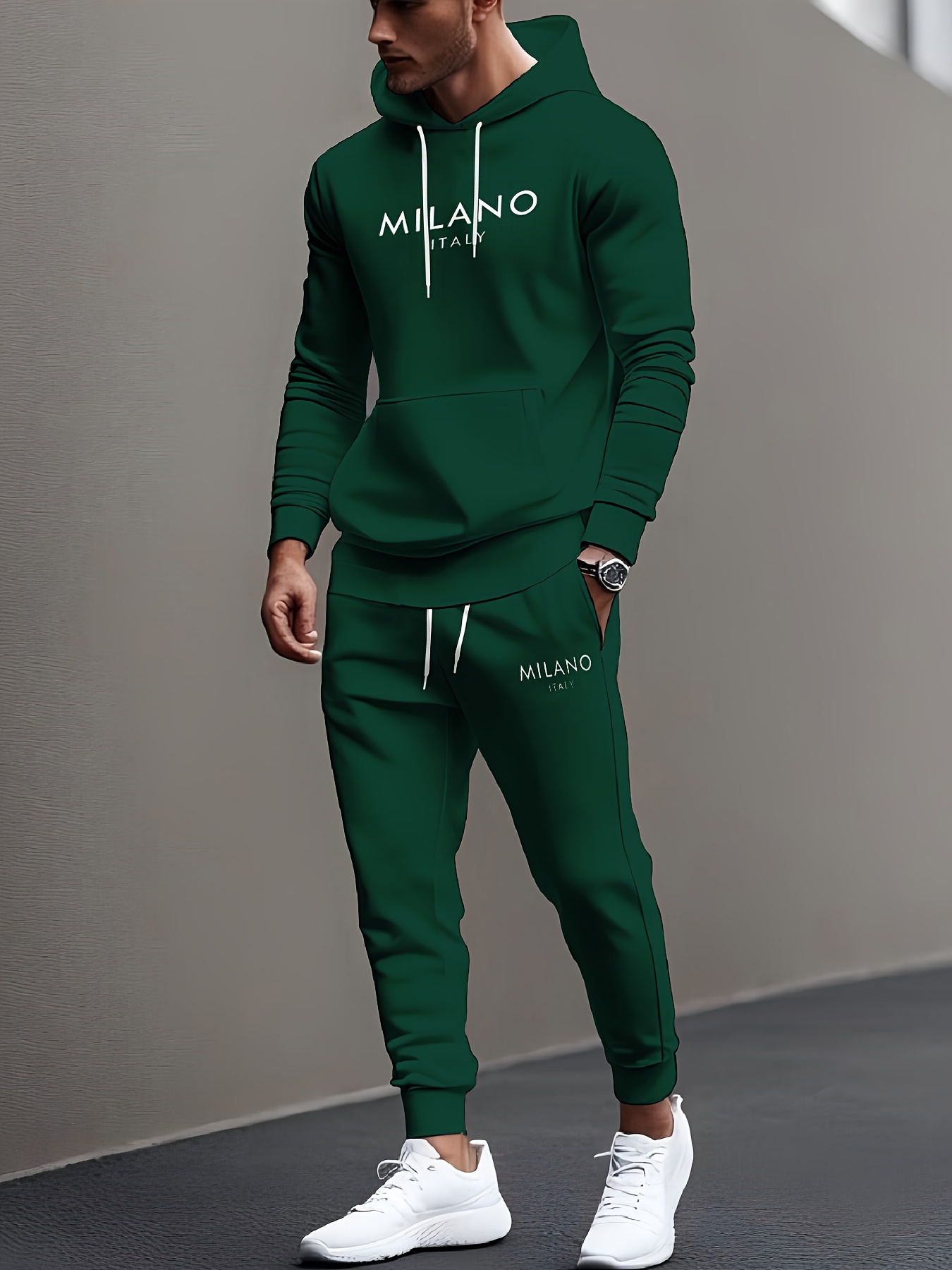 春と秋のメンズストリートファッション、パーカーとパンツのセッ - Winter Clothing Affordable のレビューと価格