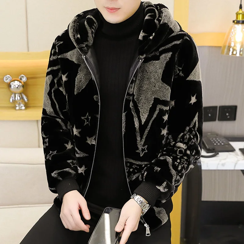 メンズフェイクファージャケット,2022,ウォーム,イミテー - Winter Clothing Uae のレビューと価格