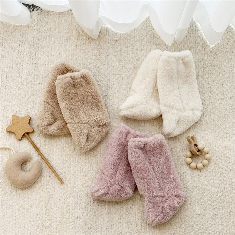 暖かい冬のベビーソックスコーラルフリースソックス幼児男の子女 - Winter Clothing For Babies のレビューと価格
