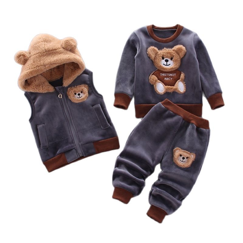 男の子と女の子のためのベルベットの服セット,厚いカジュアルな - Winter Clothing Activities For Toddlers のレビューと価格