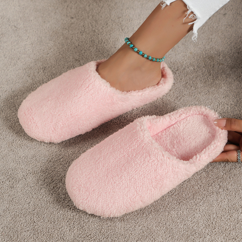 男女兼用、シンプルな無地の、つま先が覆われた、静音性の高い、 - Winter Clothing Material のレビューと価格