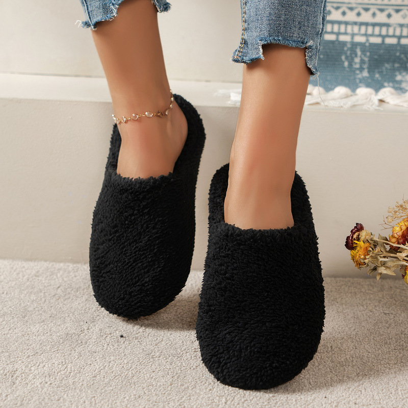 男女兼用、シンプルな無地の、つま先が覆われた、静音性の高い、 - Winter Clothing Material のレビューと価格