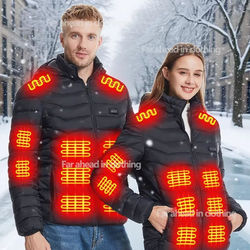 28ゾーン加熱ジャケット。冬の寒さ対策に最適。4つの制御スイ - Winter Clothing Uae のレビューと価格