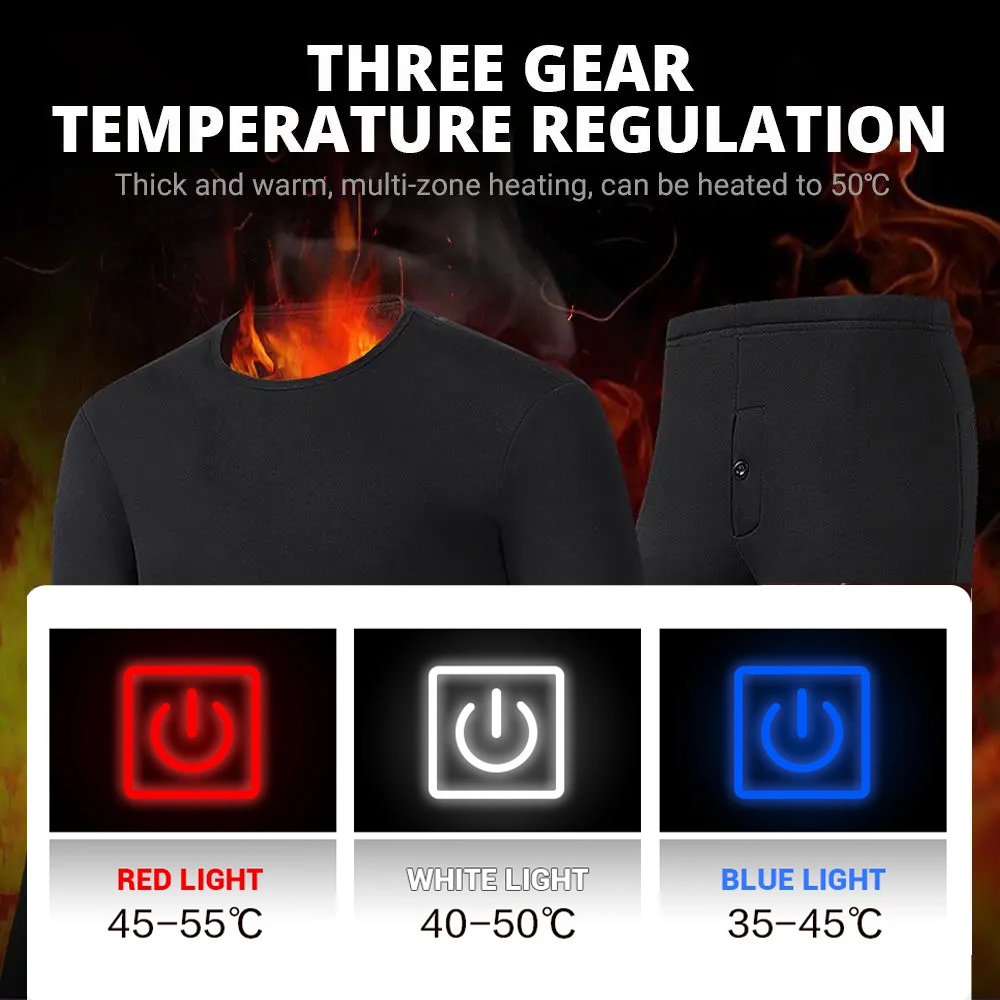 新しい 52 エリア加熱された下着冬の熱下着女性男性加熱ジャ - Winter Clothing Uae のレビューと価格