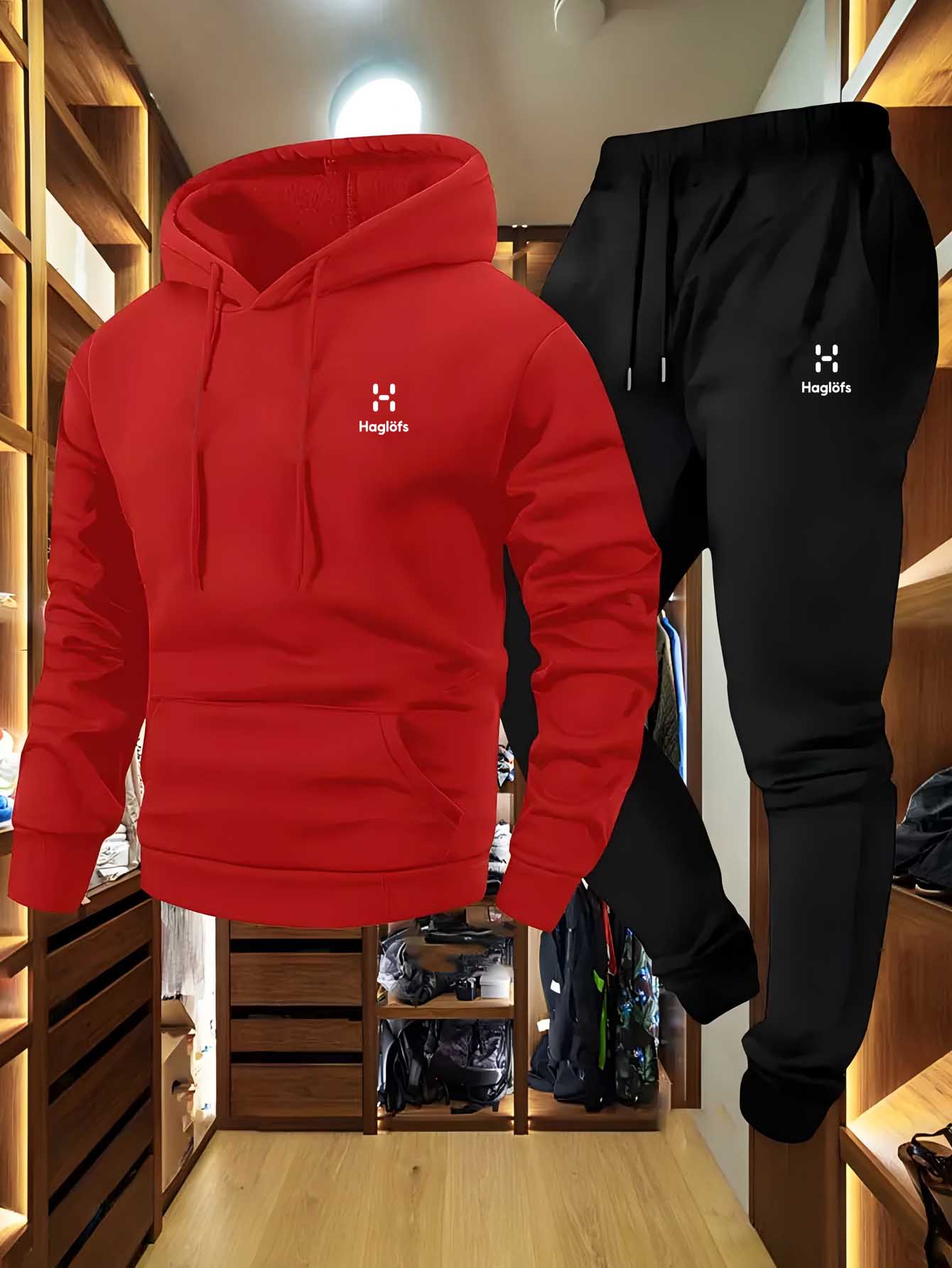 柔らかく快適な生地のメンズ秋冬カジュアルツーピースフーディス - Winter Clothing Material のレビューと価格