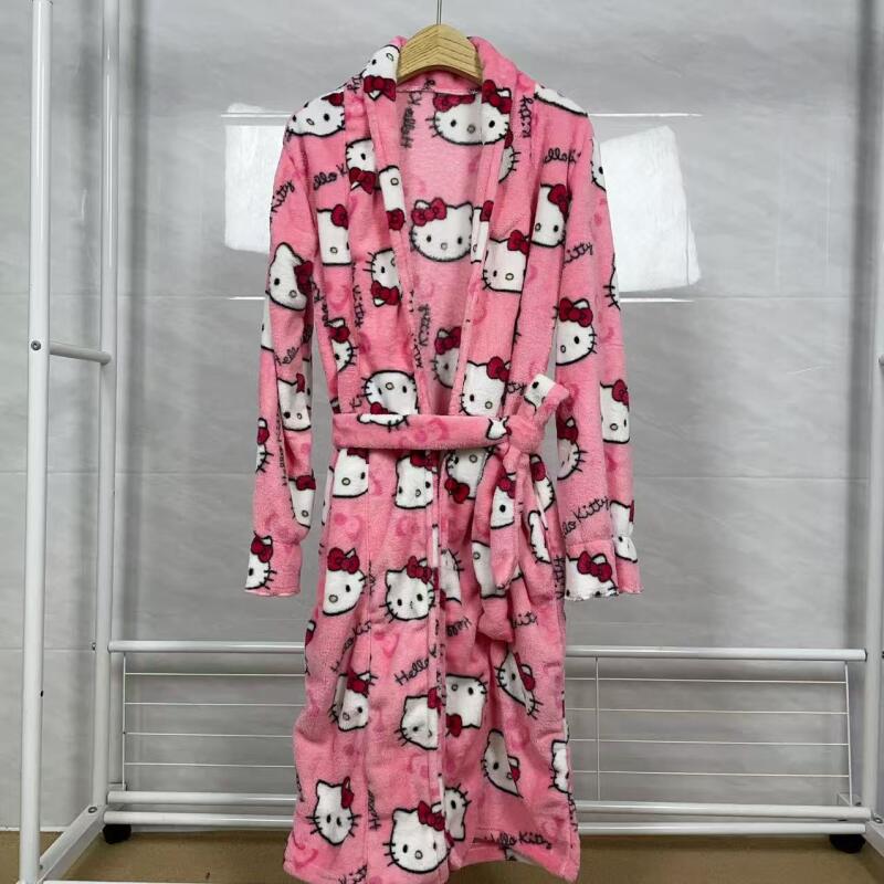 ナイトガウン ハローキティ 新しい秋冬暖かいミッドレングスバ - Warm Winter Clothing のレビューと価格