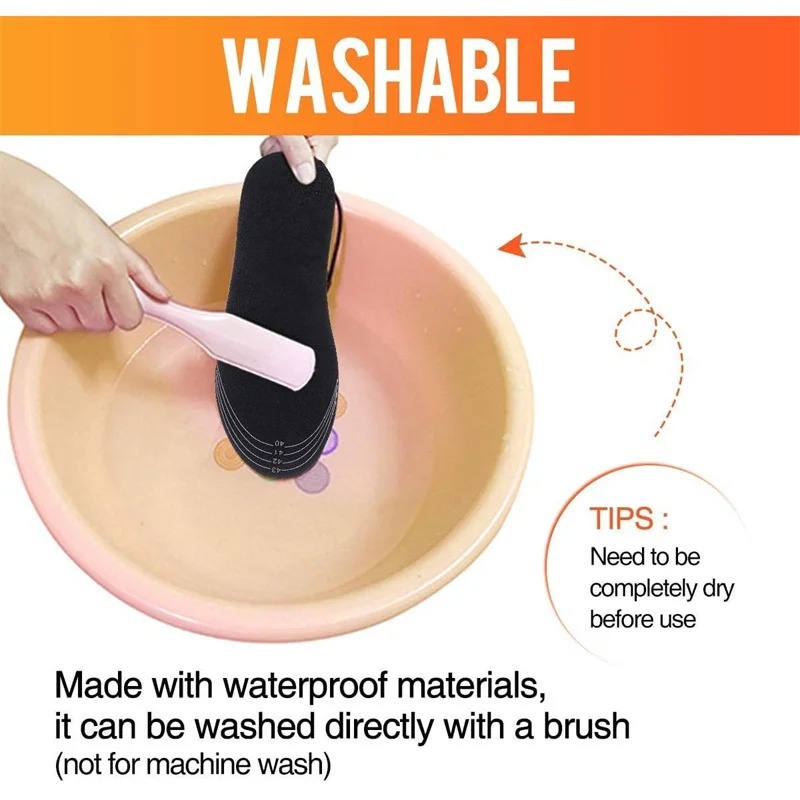 USB接続で使える、洗濯可能な、サイズ調整可能な、靴用インソ - Heated Insole Rechargeable のレビューと価格