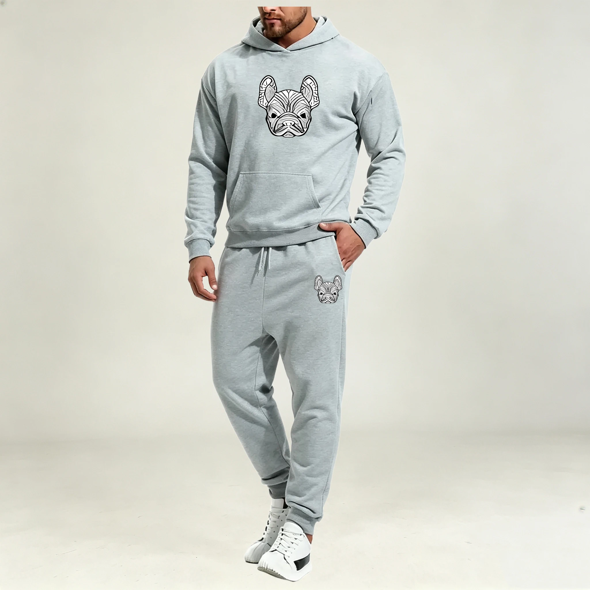 メンズ服 パーカー プルオーバー セットアップ 2ピース 秋 - Warm Winter Clothing のレビューと価格