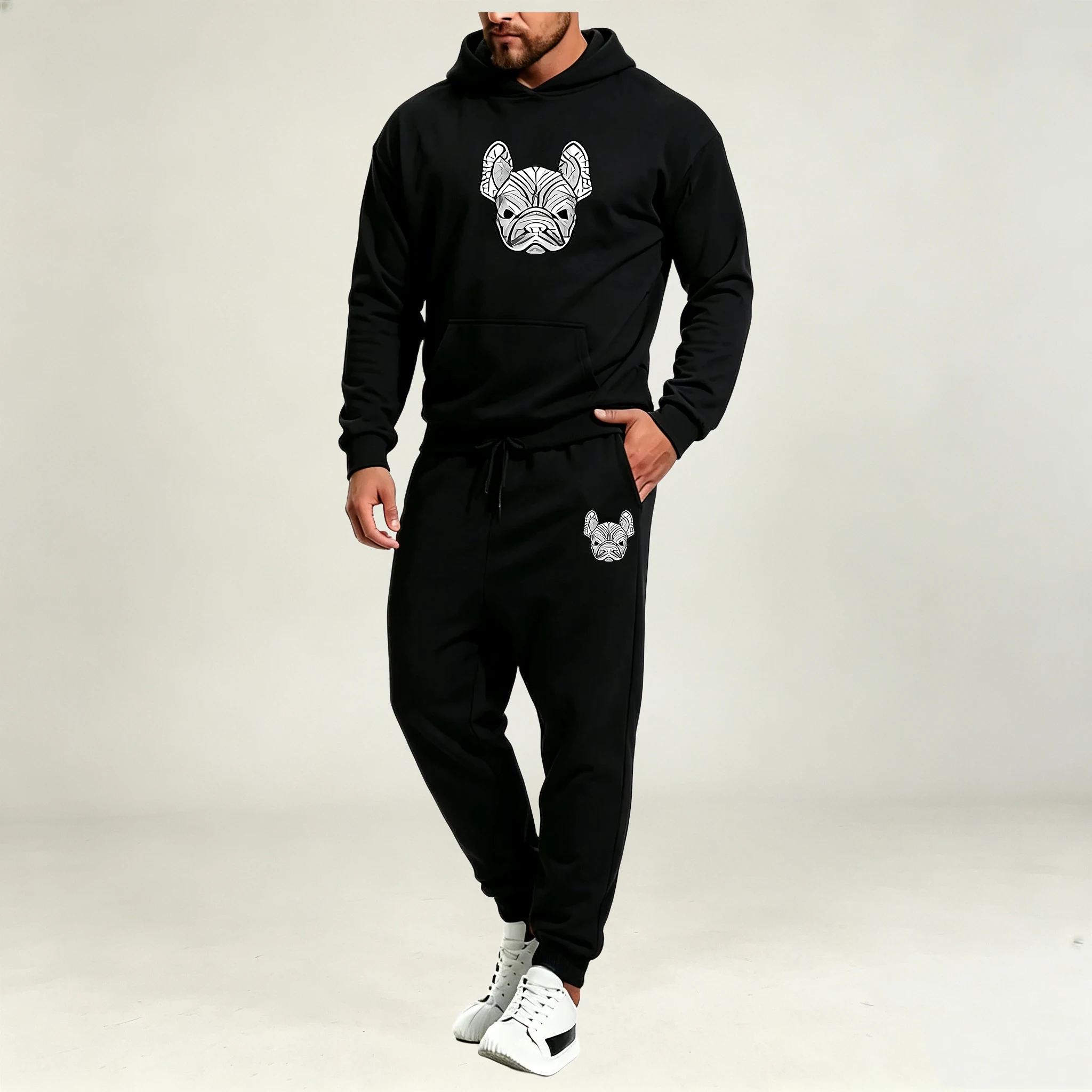 メンズ服 パーカー プルオーバー セットアップ 2ピース 秋 - Warm Winter Clothing のレビューと価格