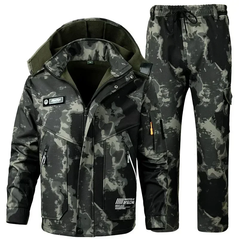 ハイキングジャケットユニフォーム ウール作業服 冬用メンズ防 - Warm Winter Clothing のレビューと価格