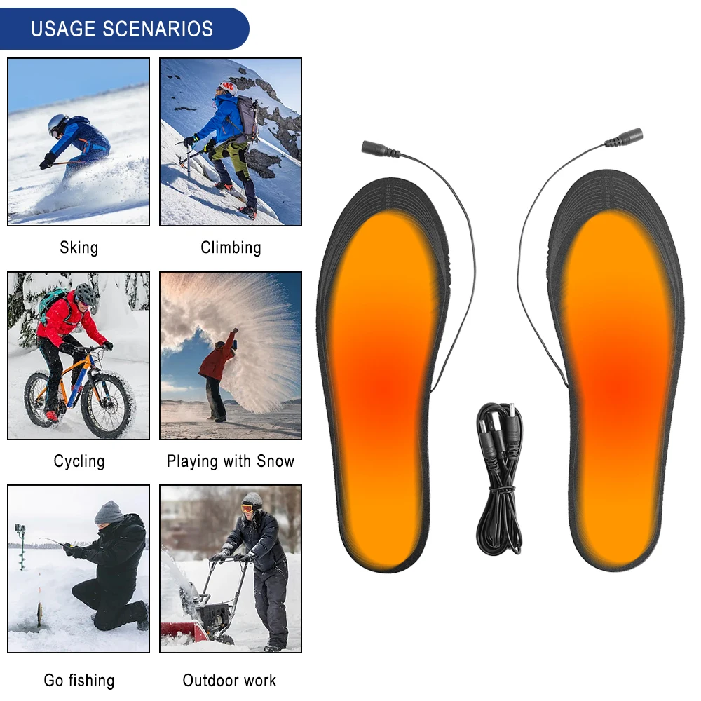 USB充電式加熱インソール 足用電気温熱パッド ウォーマーソ - Heated Insole Rechargeable のレビューと価格
