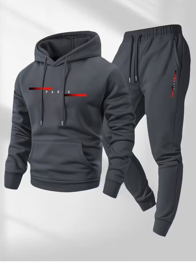 メンズベストセラー トレンドレタープリントセット ツーピース - Warm Winter Clothing のレビューと価格