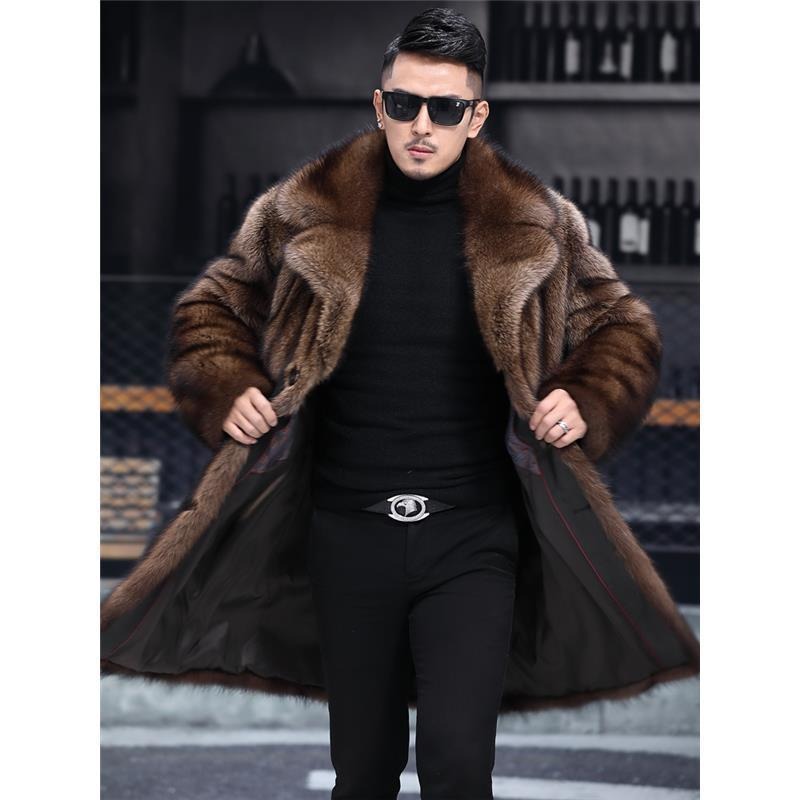 メンズ 秋/冬 トップコート フェイクファー 厚手 暖かい  - Winter Clothing Uae のレビューと価格