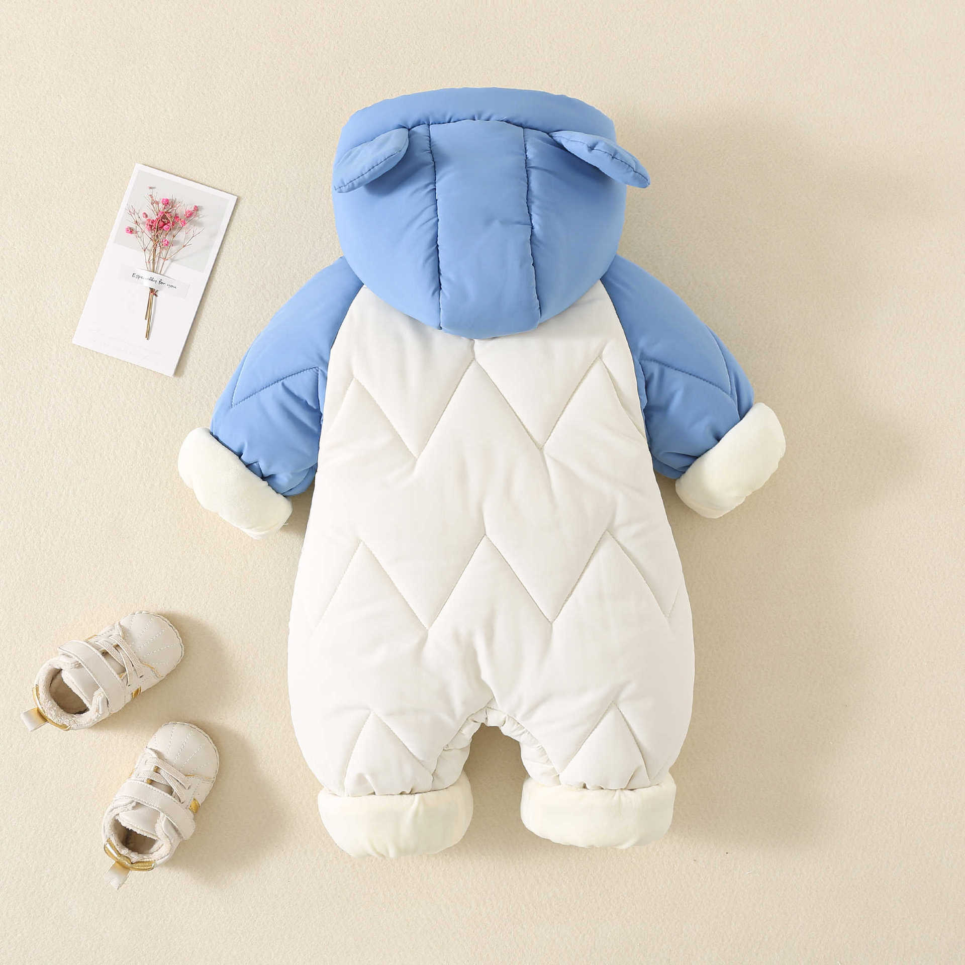 冬用ベビーアウターウェア、ファー裏地付き暖かい幼児用ロンパー - Winter Clothing For Babies のレビューと価格