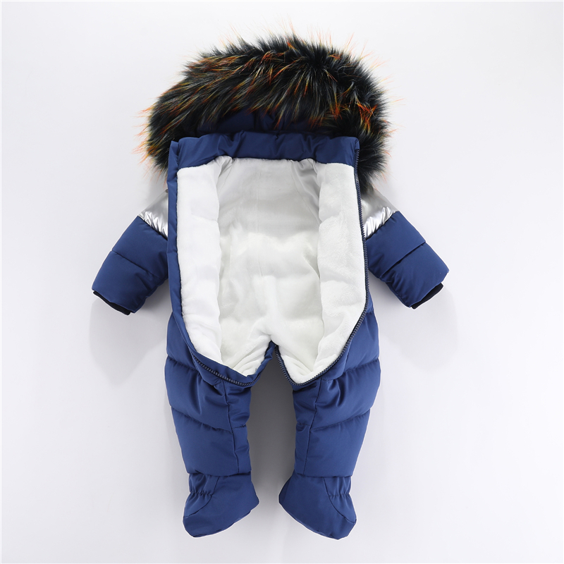 冬新生児ロンパース手袋付き暖かい厚みのある女の赤ちゃん服フー - Winter Clothing For Babies のレビューと価格