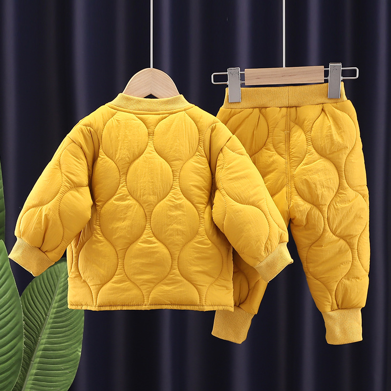 新しい冬用ベビー男の子服セット 子供用厚手無地ジャケットとパ - Winter Clothing Activities For Toddlers のレビューと価格