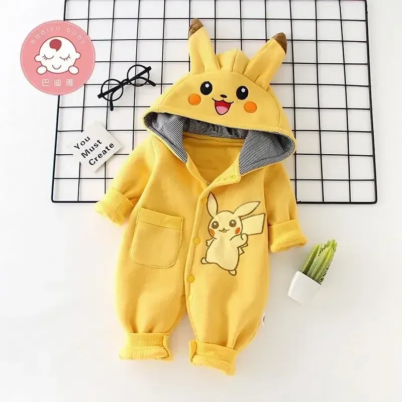 漫画ポケットモンスターベビーパジャマ新生児かわいい冬長袖子供 - Winter Clothing For Babies のレビューと価格
