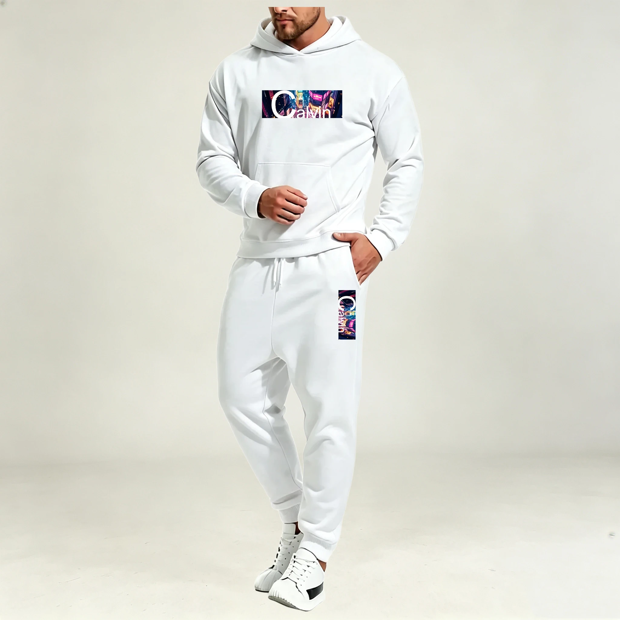メンズ服 2ピースセット パーカー 秋冬 スポーツ カジュア - Warm Winter Clothing のレビューと価格