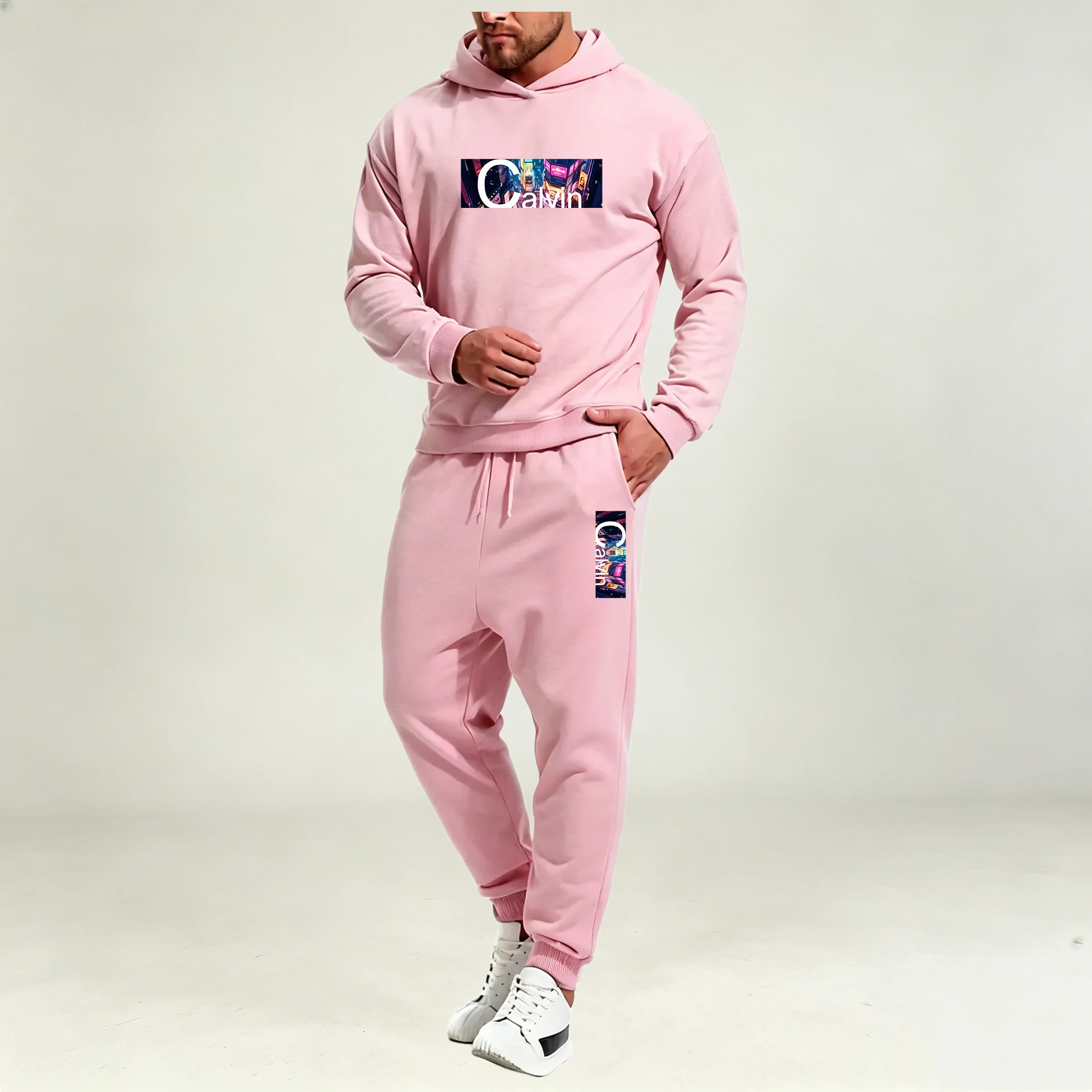 メンズ服 2ピースセット パーカー 秋冬 スポーツ カジュア - Warm Winter Clothing のレビューと価格