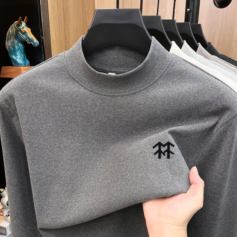 メンズ保温秋冬プリントTシャツ ファッション快適長袖Oネック - Warm Winter Clothing のレビューと価格
