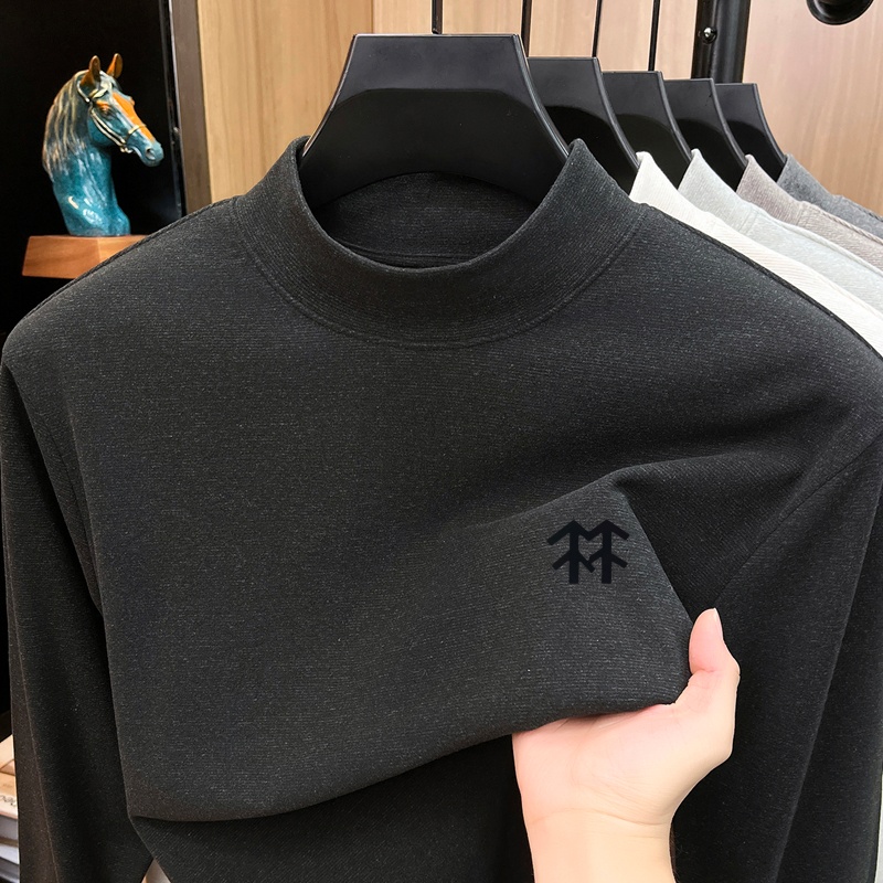 メンズ保温秋冬プリントTシャツ ファッション快適長袖Oネック - Warm Winter Clothing のレビューと価格