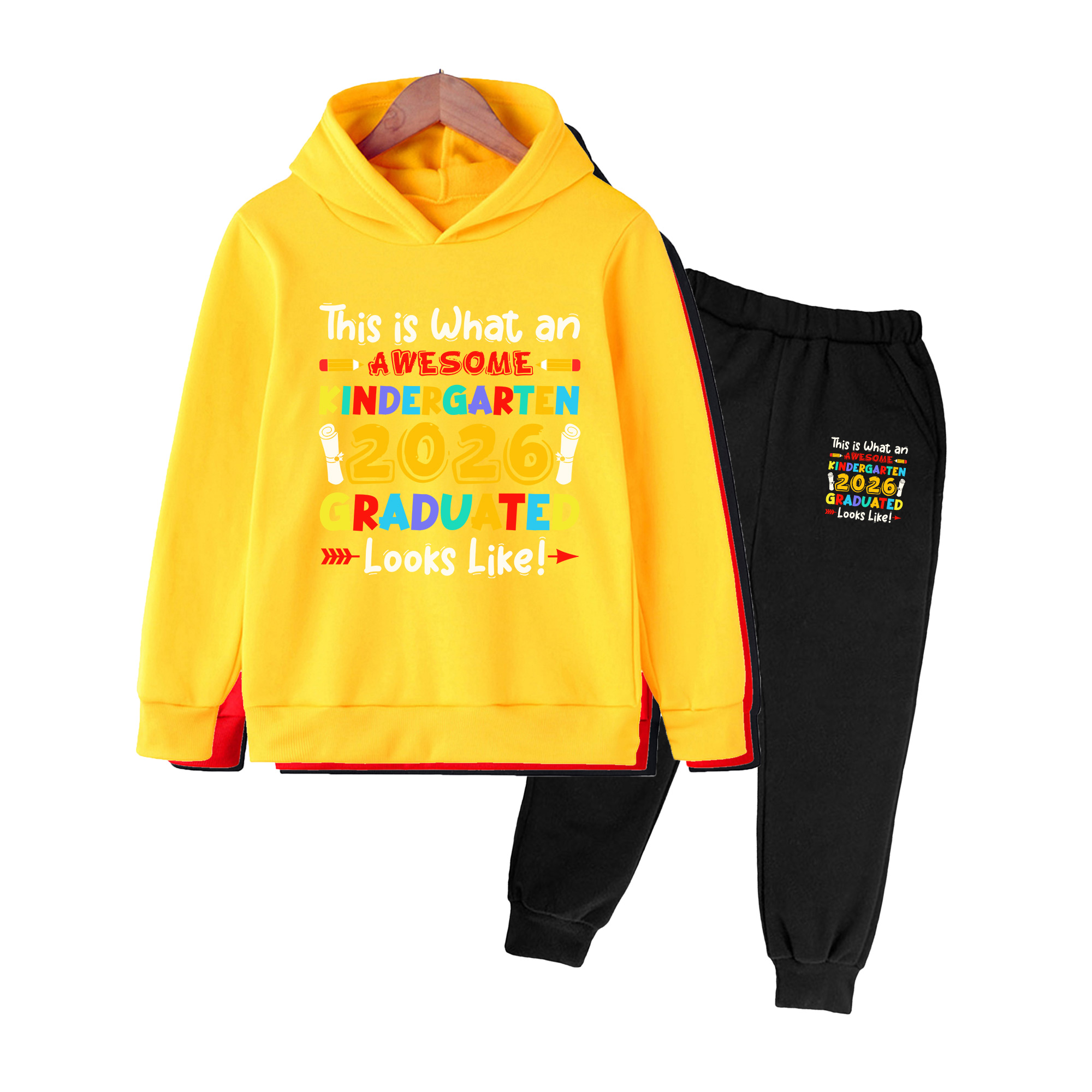 子供用卒業式パーカー＆パンツセット、2026年幼稚園卒業記念 - Winter Clothing Kindergarten のレビューと価格