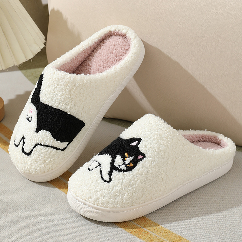 冬用プラッシュキュートダックスフンド刺繍ホームスリッパ レデ - Winter Clothing Material のレビューと価格