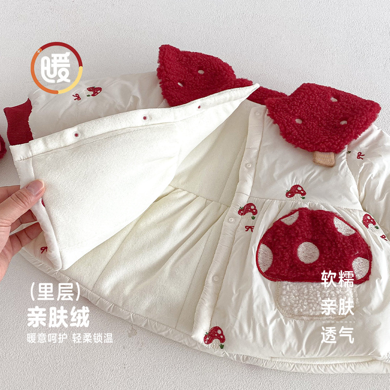 女の子の西洋風新年服 2025年新作 冬用 1歳児ドレス 誕 - Winter Clothing For Babies のレビューと価格