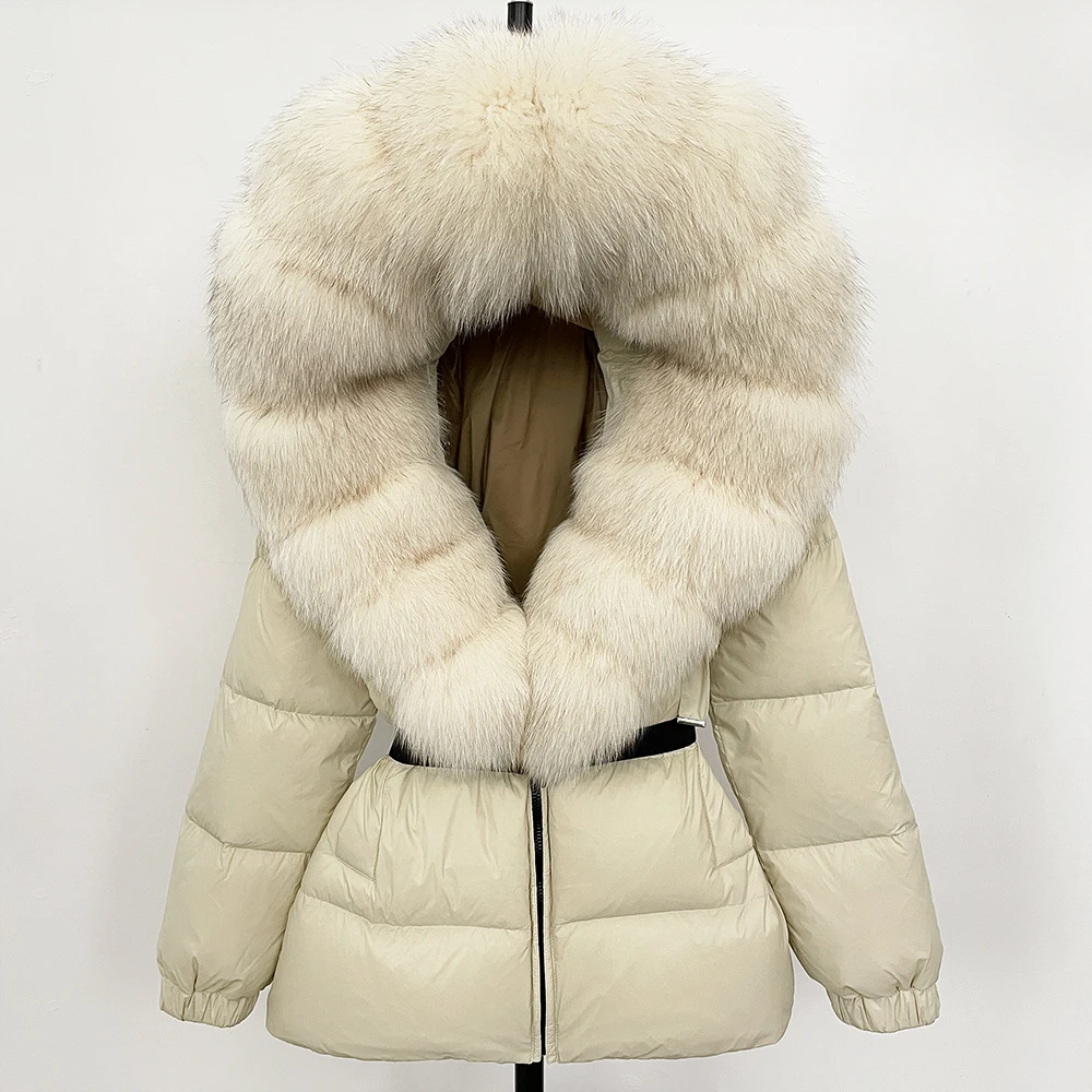 90%ホワイトダックダウンコート ファッションフード付きリア - Winter Clothing Store のレビューと価格
